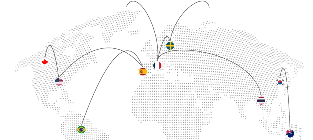 Illustration de flux logistique à travers le monde