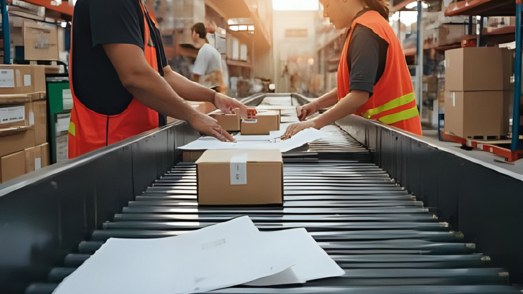 illlustration de prépartion de commande dans une entreprise de logistique externalisé