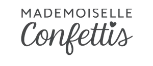 logo mademoiselle confettis gris