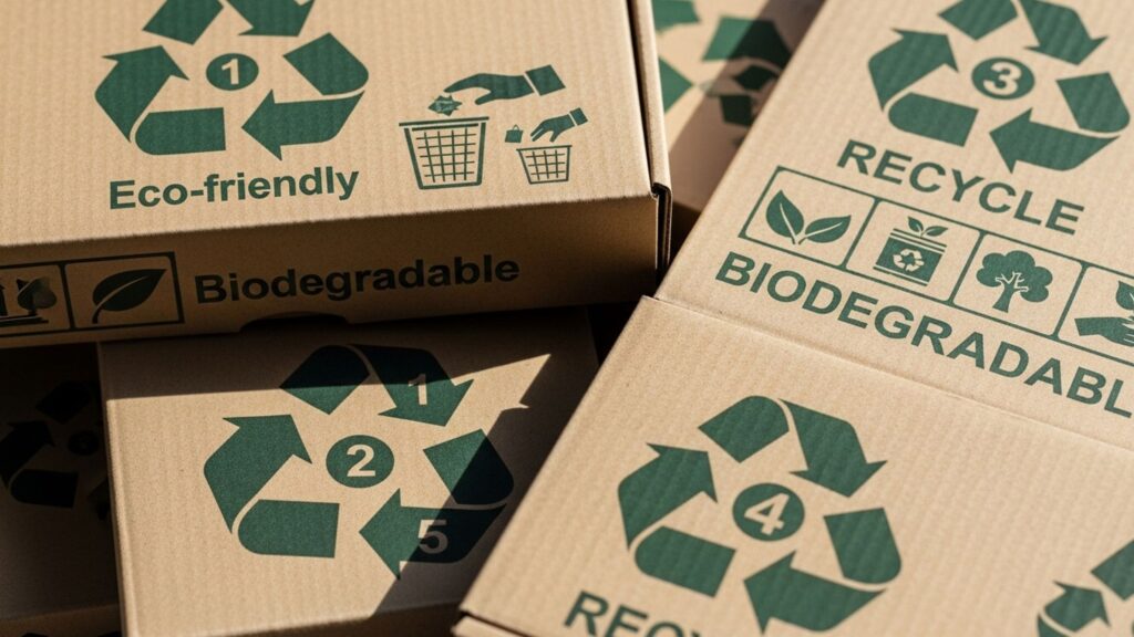 Cartons d'emballages recyclables
