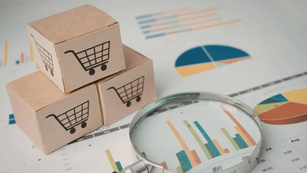 análisis de la solución de entrega de comercio electrónico ilustración
