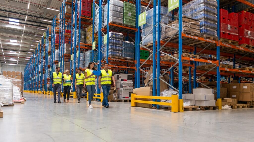 Image d'illustration d'un entrepot logistique e-commerce