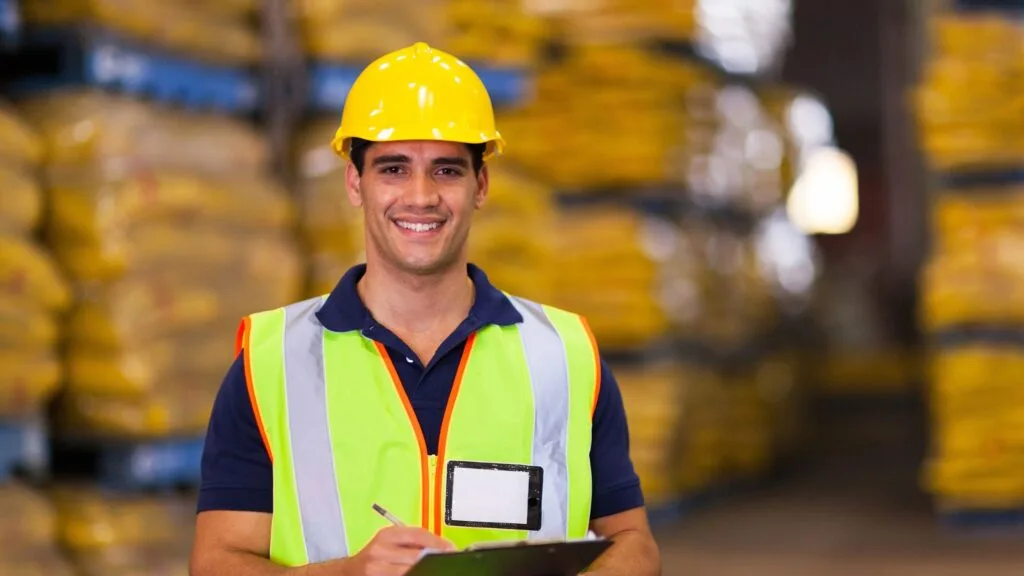 Homme dans un entrepot 3PL